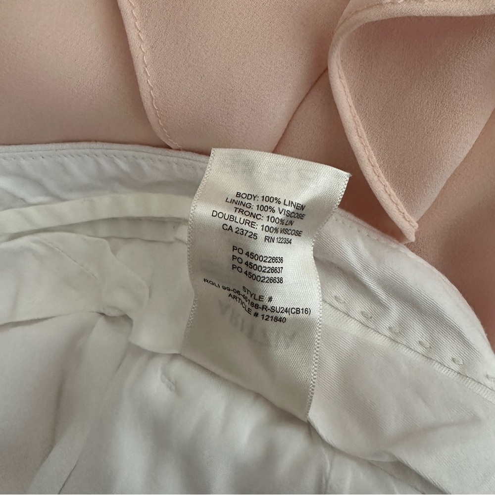 Aritzia The Effortless 100% Linen Pants/Trousers in White - Size 8 - Picture 9 of 10